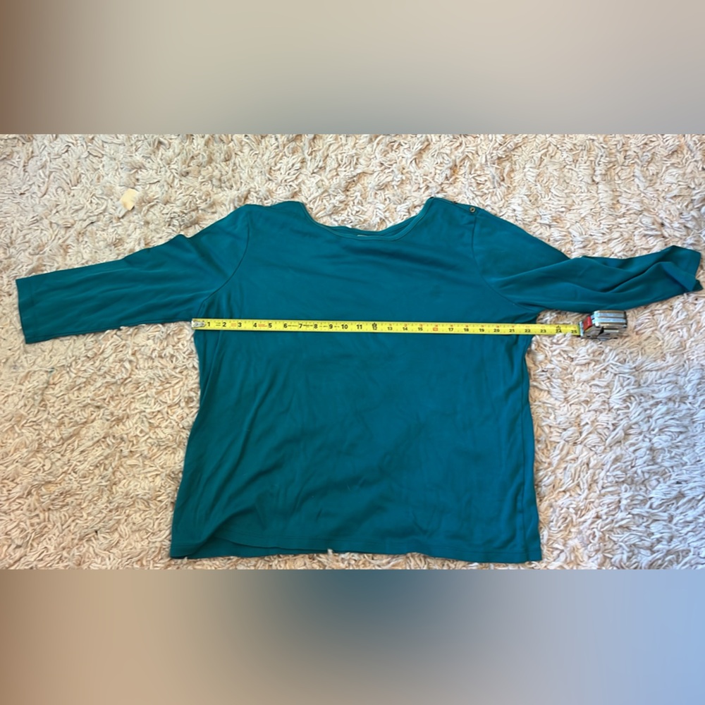 L.L. Bean Women's Pima Cotton Tee Three-Quarter-Sleeve Size XL